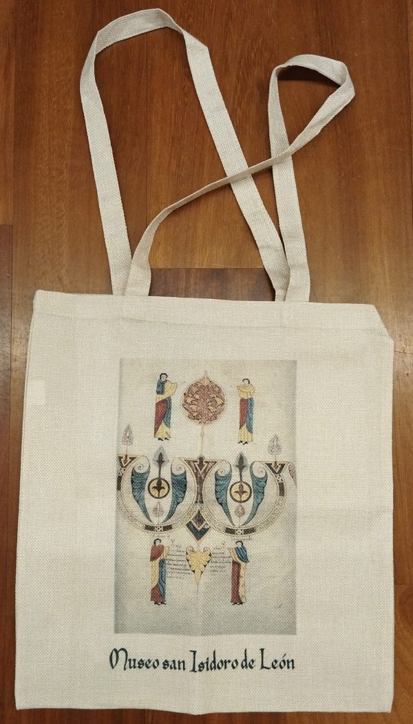 Bolsa totem con imagen del colofón de la Biblia Visigótico-Mozárabe