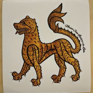 Pegatina de la silueta del Sello de Alfonso IX-11x12cm