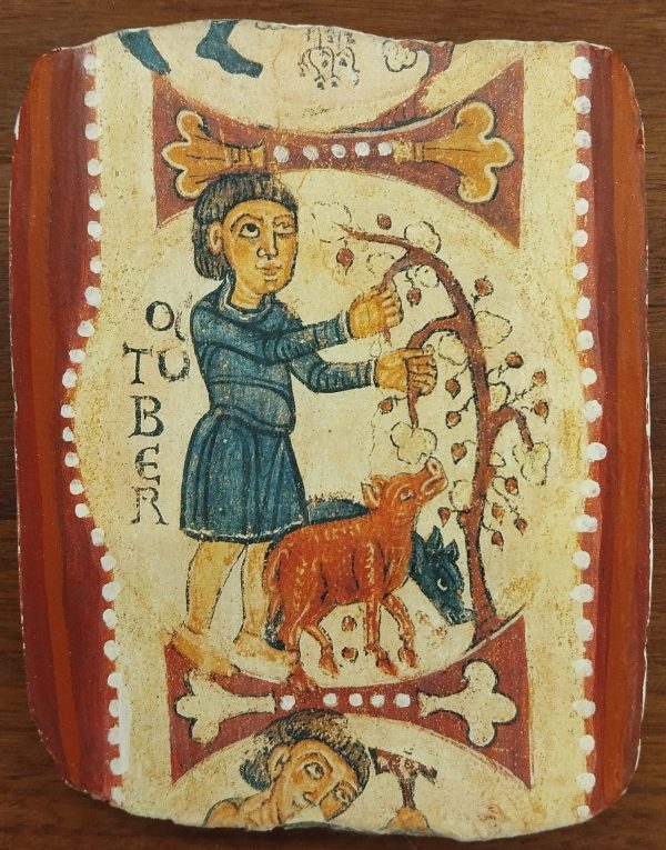 Souvenir mortero decorado de Octubre, Museo de San Isidoro León
