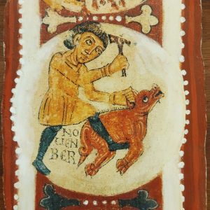 Souvenir mortero decorado de Noviembre, Museo de San Isidoro León