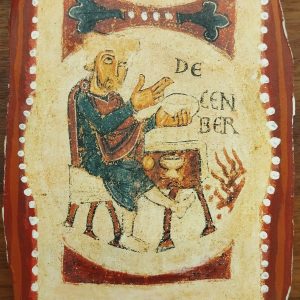 Souvenir mortero decorado de Diciembre, Museo de San Isidoro León