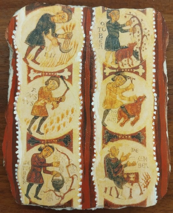 Souvenir mortero decorado con el Segundo Semestre, Museo de San Isidoro León