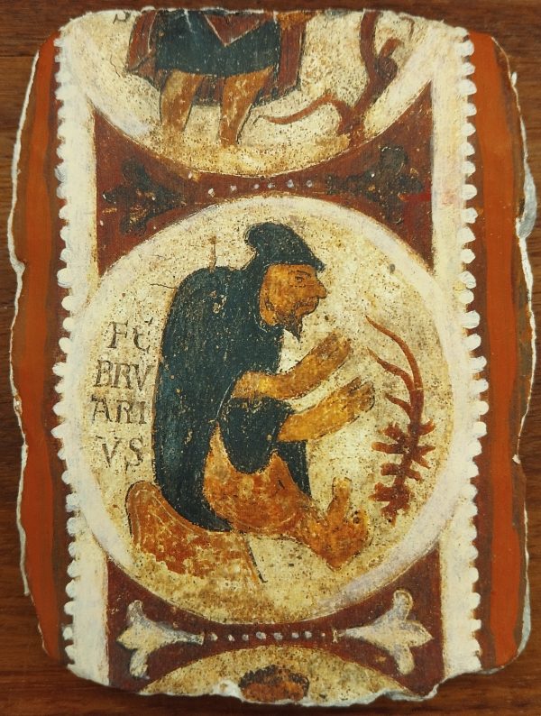 Souvenir mortero decorado de Febrero, Museo de San Isidoro León