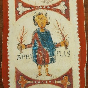 Souvenir mortero decorado de Abril, Museo de San Isidoro León