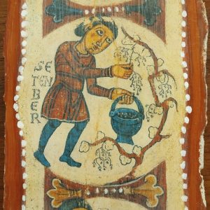 Souvenir mortero decorado de Septiembre, Museo de San Isidoro León