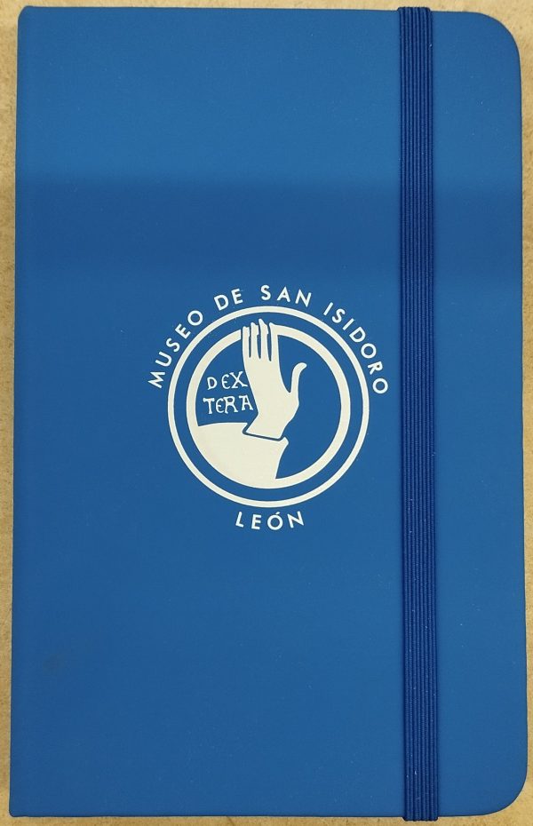 Libreta azul disponible a la venta en el Museo San Isidoro de León