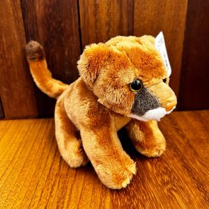 León de peluche expuesto en el Museo de San Isidoro de León