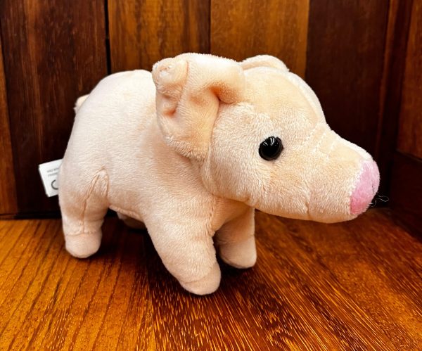 Cerdo de peluche expuesto en el Museo de San Isidoro de León