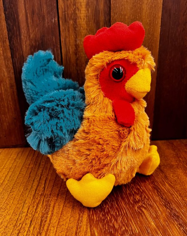 Gallo de peluche expuesto en el Museo de San Isidoro de León